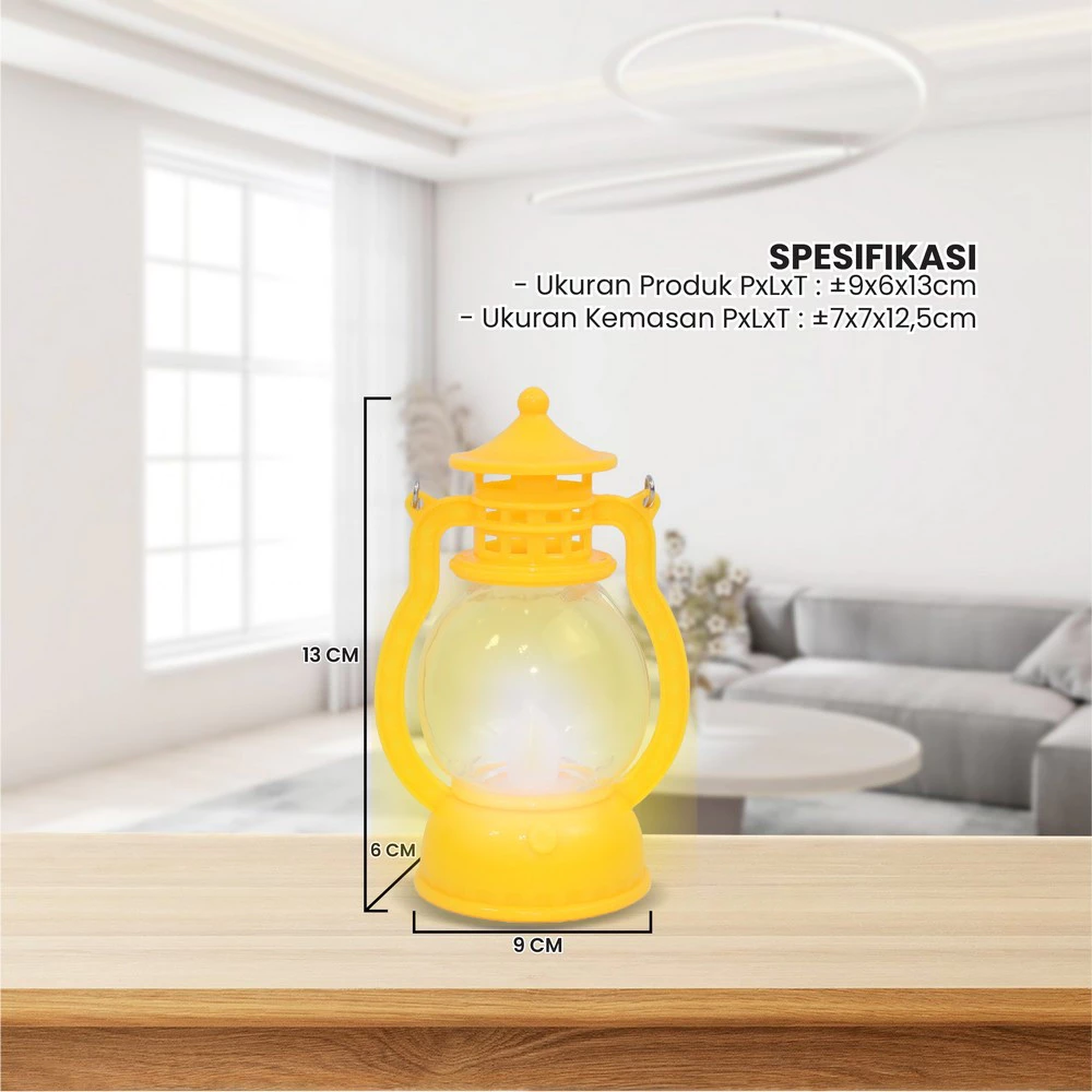 Lampu Lentera Minyak Vintage Souvenir Ramadhan Dekorasi Minimalis LED — 4
