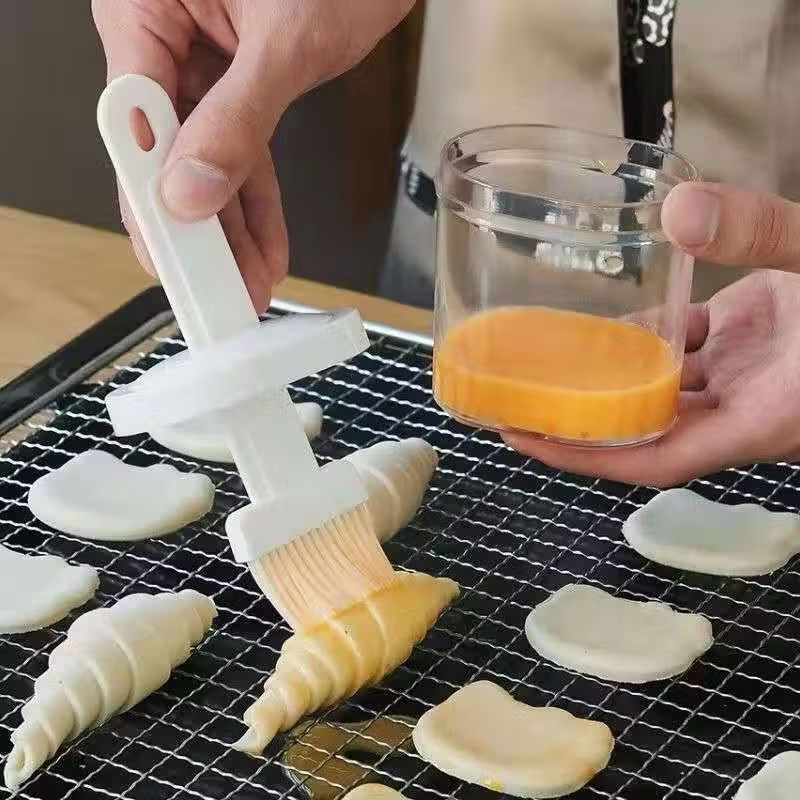Tempat Minyak Goreng Kecap Madu Saos Bbq Kaca Dengan Kuas Serbaguna — 6