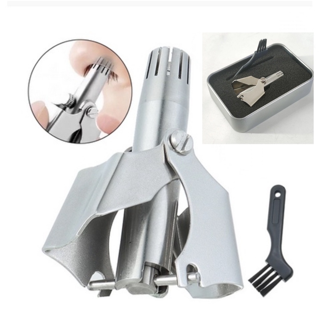 Pemangkas Alat Cukur Bulu  Rambut Hidung Otomatis Stainless Steel